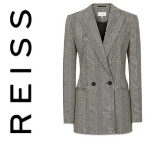 Reiss Taite Herringbone Blazer- size 2